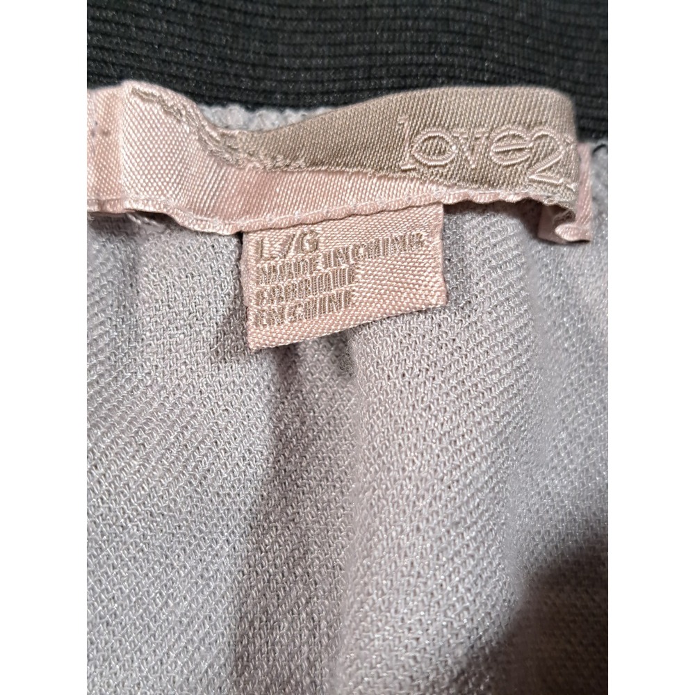 Love21 Forever 21 Taupe Pleated Mini Skirt Elastic Waist Size L Grey 10504119 - Picture 4 of 7